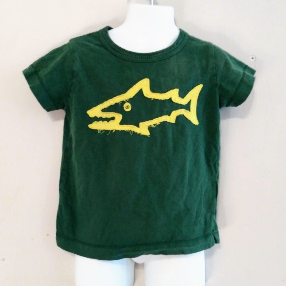 Mini Boden 2-3y Shark Applique Tee